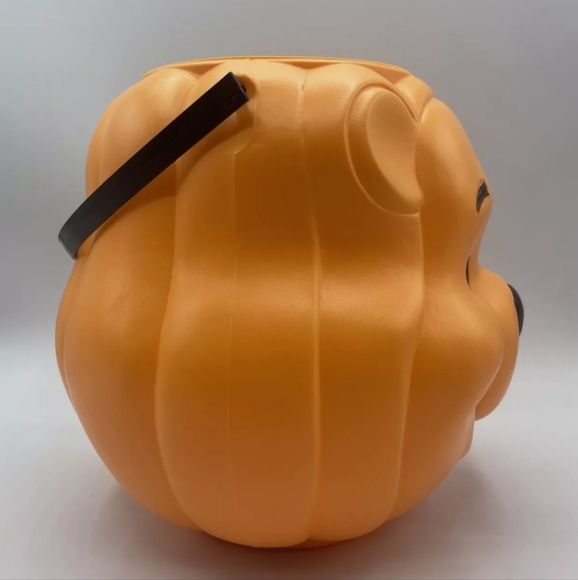 Vintage Disney Winnie The Pooh Halloween Pumpkin Pail Buck Blow Mold - Picture 6 of 9